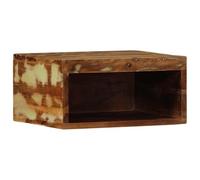 Teenpull Mueble de pared para TV de madera maciza reciclado, 40 x 30 x 19 cm, multicolor, resistente estante de pared de madera para salón, dormitorio, pasillo y oficina, con mucho espacio de