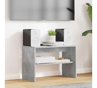 Teenpull Mueble de TV de hormigón gris de madera 60 x 30 x 40 cm con estante, para salón, espacio de almacenamiento y almacenamiento, adecuado para TV, HiFi, receptor y consola de juegos
