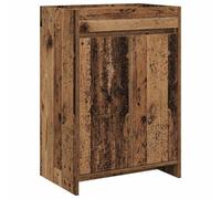 Teenpull Mueble para baño de madera antigua, 56 x 37,5 x 81 cm, mueble de baño con mucho espacio de almacenamiento y puerta con bisagras, para armario de lavabo, orden en el baño de invitados y cuarto