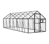 Teenpull Pajarera Antracita Aluminio 1,79 x 6 x 1,85 m Jaula para pájaros con malla de alambre, puerta con cerradura, adecuada para loros, periquitos, balcón, jardín, actitud apropiada para la especie