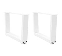 Teenpull Patas de mesa de café en forma de V, 2 unidades, color blanco, 50 x 31,3 cm, acero con recubrimiento en polvo, ajustables, para proyectos de muebles, soporte estable, salón, oficina, fácil