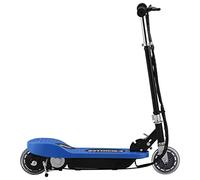 Teenpull Patinete eléctrico de 120 W, color azul, para niños a partir de 6 años, plegable con 12 km/h, aluminio y acero, manillar ajustable, freno trasero, neumático de 13,75 cm