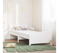 Teenpull Pine Wood Bed Frame with Adjustable Mattress and headboard, 80 x 200 cm Platform Base for Bedroom, Guest Room, Space Saving Support, Natural Finish, Indoor Use