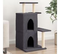 Teenpull Rascador con columnas rascadoras de sisal y felpa suave gris oscuro, 97 cm de altura, compacto y estable, para escalar, cuidar las uñas y jugar en casa, interior, salón, esquina