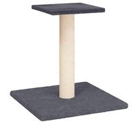 Teenpull Rascador para gatos con columna rascadora de sisal y felpa, torre de escalada compacta de 38 cm de alto, de material de madera, color oscuro para muebles de gatos de interior, salón, esquina