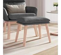 Teenpull Reposapiés gris claro, 45 x 29,5 x 35 cm, funda de tela, cómodo y estable para salón, dormitorio, pasillo, versátil como reposapiés o asiento adicional