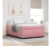 Teenpull Rosa upholstered Bed Frame with Mattress, 140 x 200 cm, slatted Base, Bedroom Platform Bed, Sturdy Wooden Structure, Home Sleep Comfort for Adults and Guests