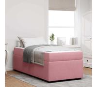 Teenpull Rosa upholstered Bed Frame with Mattress, 80 x 200 cm Single Bed, slatted Base, Wooden Structure, Medium Firmness Pocket Sprung Comfort for Bedroom, Home, Sleep Support