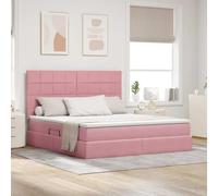 Teenpull Rosa upholstered Storage Bed with Mattress, LED Lighting, Adjustable headboard, Gas Lift Base, Velvet Platform Frame, 180 x 200 cm for Bedroom and Space Saving