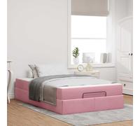 Teenpull Rosa Velvet Bed Frame with Mattress, 2 pcs Set, Plywood Structure, 120 x 190 cm, Storage Drawers, Modern Bedroom Base for Indoor Use, Support for Daily Rest and Organized Space