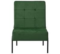 Teenpull Silla de relax de terciopelo verde oscuro con asiento acolchado y respaldo, 65 x 79 x 87 cm, patas de metal, moderno sillón para salón, oficina, cocina, comedor