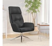 Teenpull Sillón de relax de piel auténtica, giratorio, para salón, cómodo sillón de lectura con reposabrazos, robusto sillón de metal, silla giratoria de 360 °