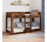Teenpull Smoke Oak Kids Bunk Bed, Engineered Wood Frame, 196 x 89 x 117 cm, Fits 75 x 190 cm Mattress, Space Saving Design for Siblings, Guests, Indoor Bedroom Use, Durable slatted Support