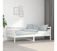 Teenpull Sofá Cama de Madera Maciza de Pino Blanco 90x190 cm Estructura Resistente para Dormitorio y hogar con Capacidad de Almacenamiento y diseño abatible Ideal para Invitados y Uso Diario