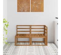 Teenpull Sofá de jardín para exteriores, módulo Lounge de madera de acacia maciza, 2 piezas central y esquina, resistente a la intemperie, lacado, 122 x 63 x 73 cm, para terraza, balcón, jardín de