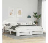 Teenpull Solid Pine Bed Frame 180 x 200 cm with headboard, slatted Platform Base, Easy Assembly, Natural Wood Finish for Bedroom, Supports up to 220 kg, Modern and Durable
