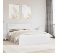 Teenpull Solid Pine Bed Frame 180 x 200 cm with Headboard, Wooden Slatted Base, Modern Minimalist Design for Bedroom, Durable Support for Adults, Easy Assembly, 200 kg Load Capacity