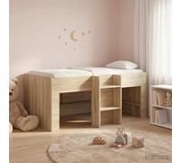 Teenpull Sonoma Kids Loft Bed Frame Wooden Structure 163 x 101.1 x 68.5 cm for 80 x 160 cm Mattress, Indoor Use, underbed Storage, Assembled Design for Bedroom Space Saving and Daily Rest