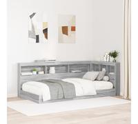 Teenpull Sonoma - Librería cama de 100 x 200 cm, de madera aglomerada, diseño en forma de L, espacio de almacenamiento integrado, para dormitorio, mueble moderno