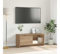 Teenpull Soporte de TV de roble Artisan, 90 x 35 x 40 cm, material de madera, con cajón, diseño moderno, para sala de estar, centro de entretenimiento, duradero