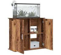 Teenpull Soporte para acuario, aspecto de madera antigua, 81 x 36 x 73 cm, con espacio de almacenamiento y puertas, armario inferior estable para peceras, estantería moderna para salón, oficina o