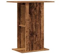 Teenpull Soporte para acuario, aspecto de madera vieja, 36 x 60,5 x 72,5 cm, compacto, estable, con espacio de almacenamiento y compartimentos abiertos, moderno, rústico, para salón, oficina, como