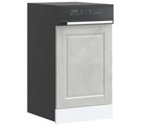 Teenpull Tapa para lavavajillas Porto gris hormigón 45 x 1,5 x 67 cm, material de madera, resistente parte frontal para armarios de cocina integrados, apto para armarios y armarios de almacenamiento