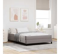 Teenpull Taupe Box Spring Bed with Pocket Spring Mattress 160 x 200 cm Fabric Upholstered Frame, Wooden Metal Slat Support, Modern Bedroom Sleeping Support for Adults, Home, Guest Room, Easy Assembly
