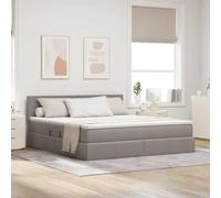 Teenpull Taupe Storage Bed Set with Mattress, upholstered headboard, Hydraulic Lift Base, slatted Support, and Hidden underbed Space for Modern Bedroom Organization and Daily Comfort