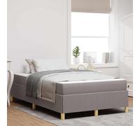 Teenpull Taupe upholstered Bed Frame with Mattress, 120 x 200 cm, slatted Base, Engineered Wood, Storage Support for Modern Bedroom, Adult Guest Room, Easy Assembly and Daily Comfort