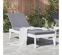 Teenpull Tumbona blanca, 186 x 60 x 29 cm, plástico PP, respaldo ajustable, resistente a los rayos UV, fácil de limpiar, para jardín, terraza y piscina, aspecto de yute