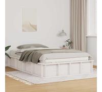 Teenpull Wooden Pine Bed Frame 140 x 190 cm Platform Base with slatted Support, Bedroom Structure for 2 People, 220 kg Load, Indoor Use, Easy Assembly, Natural Finish for Daily Rest and Space Saving