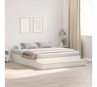 Teenpull Wooden Storage Bed Frame with 4 Drawers, 200 x 200 cm King Size, Plywood Structure, Modern Bedroom Platform Bed for Two, Space Saving Home Sleeping Support