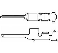 Teensy TE Connectivity Signal Double Lock Male Crimp Contactos de terminal para SDL (100 unidades)