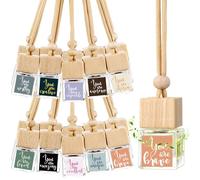 Teenyyou Ambientador de coche a granel, adorno colgante, difusor de aceite esencial de vidrio vacío, para empleados, profesores, agradecimiento, graduación, voluntarios, regalos de CNA