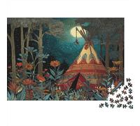 Teepee in The Forest Rompecabezas para Adultos |Native American Ceremonial Decoration| De Diversión Familiar 1000pcs (75x50cm)