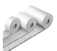 teeppo 3x1m Rollos Almohadillas de Fieltro Autoadhesivas de 4 mm de Grosor, Fieltro para sillas y Patas de Muebles, Corte Cualquier Forma, Gris(100 x 10cm/100 x 5cm/100 x 2cm)