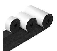 teeppo 3x1m Rollos Almohadillas de Fieltro Autoadhesivas de 4 mm de Grosor, Fieltro para sillas y Patas de Muebles, Corte Cualquier Forma, Negro(100 x 10cm/100 x 5cm/100 x 2cm)