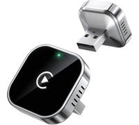 Teeran Adaptador CarPlay inalámbrico para iPhone (2026 actualizado), mini plug & play para automóviles con cable de fábrica Apple CarPlay, conexión rápida y estable, instalación fácil, amplia