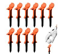 Tees altos de golf | Soporte de 8 cm | 10 piezas | Cabeza oblicua de 10° | Tees largos de fricción | Para ejercicios de conducción, golpes de calle y entrenamiento de espacio | Reduce la fricción de
