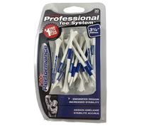 Tees de golf de pl?stico Pride Professional Tee System de 3-1/4 pulgadas (30 unidades), azul EV31430, blanco