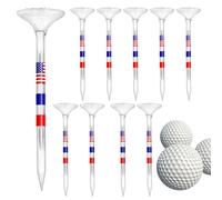 Tees de golf transparentes - Set de Tee estable para principiantes, herramientas de práctica deportiva | Equipamiento ligero de golf con bola de descanso duradero, camiseta de conducción clara ideal