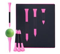 Tees para golf: plataforma de lanzamiento flexible, silueta de escala de 2,12 x 2,12 x 0,59 pulgadas, capa de alineación de superficie de impacto de precisión, unidad de hardware de goma duradera de a