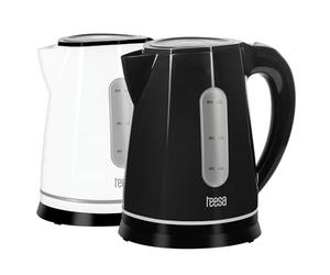 Teesa TSA1020B - Hervidor de agua inalámbrico, plástico, color negro