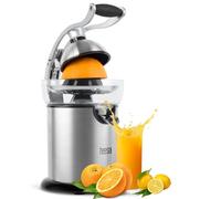 teesa TSA3011 TSA3011-Exprimidor eléctrico con mango, 350 ml, 130 W, 0.35 litros, Acero inoxidable, Plata