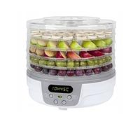 Teesa TSA3031 - Secador con pantalla LCD para setas, verduras y frutas, color blanco transparente