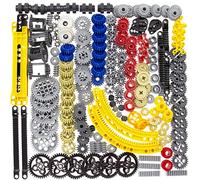 TEESE 233pcs Piezas Compatibles Con Lego, Technic Gears Ejes Pasadores Ruedas Absorbedores Neumáticos Diferenciales Impactantes Pistas para Proyecto (Color Aleatorio)