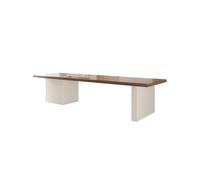 TEESONG Escritorio de oficina minimalista de madera maciza para jefe, moderno y joven gerente, muebles de patas de mesa blancas, adecuado para el trabajo y el estudio