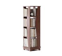 TEESONG Estante de Almacenamiento para Libros Estantería Giratoria De Madera Maciza For Sala Estar, Móvil 360 Grados, Estante Almacenamiento Esquina For Dormitorio Estante para Libros Estantería