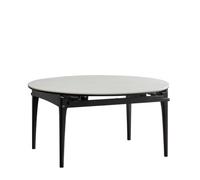 TEESONG Mesa de centro de escritorio de madera maciza para el hogar pequeño, multifuncional, ligera, moderna, redonda, retráctil, placa de roca